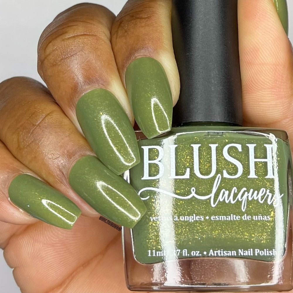 ILNP Olive Grove - Rustic Army Green Shimmer Nail Polish