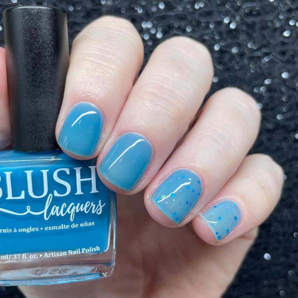 Sky Blue Nail Art Paint with Striper Brush – LuvNailz
